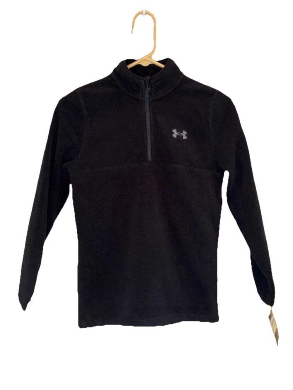 NWT Under Armour Fleece 1/4 Zip Pullover Sweatshirt Black Youth Medium NEW